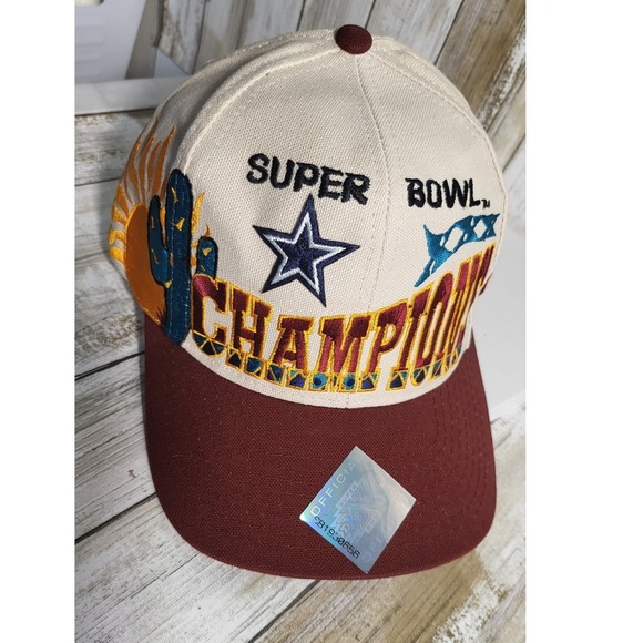 Vintage 1996 Dallas Cowboys Super Bowl XXX Champions Cap Desert Patch Logo New - Picture 7 of 8